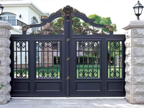 农村别墅铝艺大门选择款式有技巧
